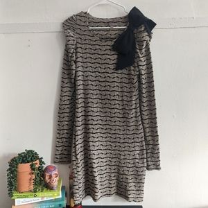 Plastic Island Chevron Stripe Bow Tie Dress